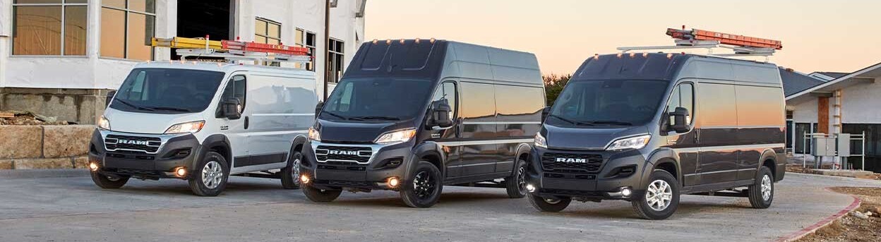 2026 Ram ProMaster models parked next to each other.