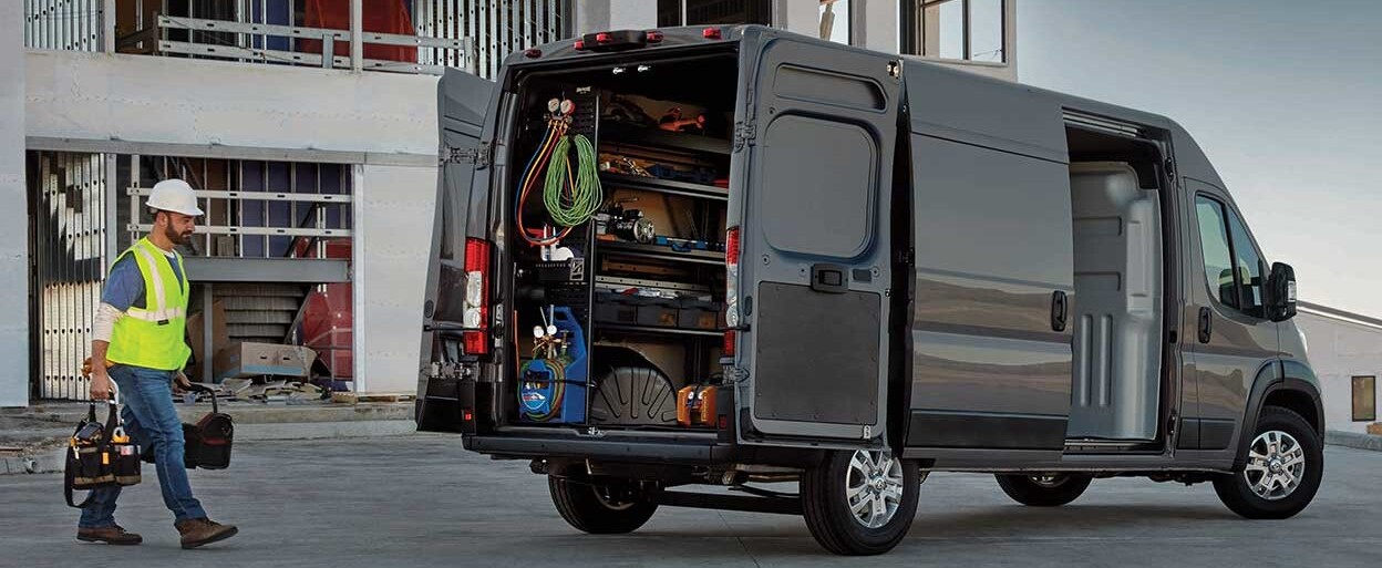 Unknown person loading supplies in work 2026 Ram ProMaster