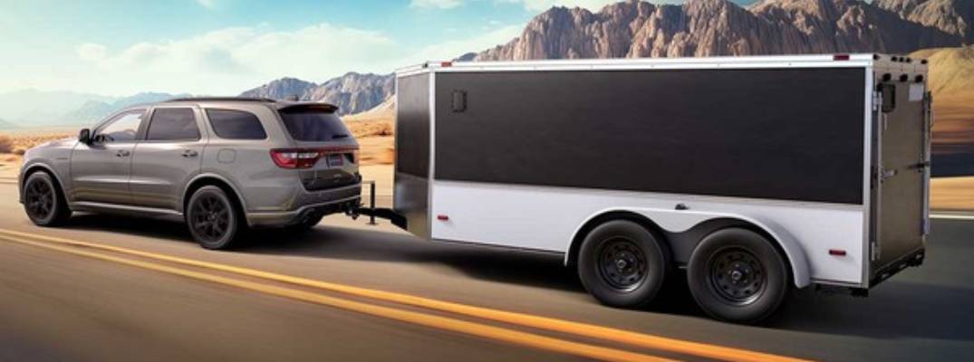 2026 durango pulling trailer on road
