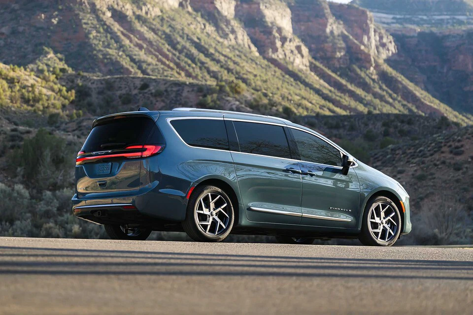 2027 Chrysler Pacifica driving down road